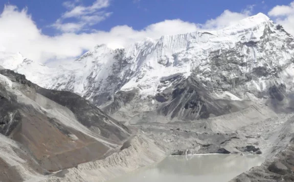Background Image of Lake outburst flood sweeps Thame Village in Everest Region